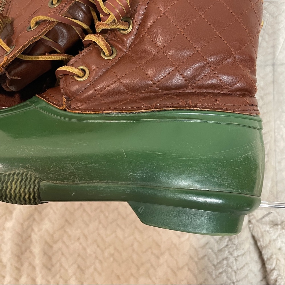 Steve Madden Women's Green Ankle Rain Duck Boots size‎ 7 Preppy - Picture 8 of 15
